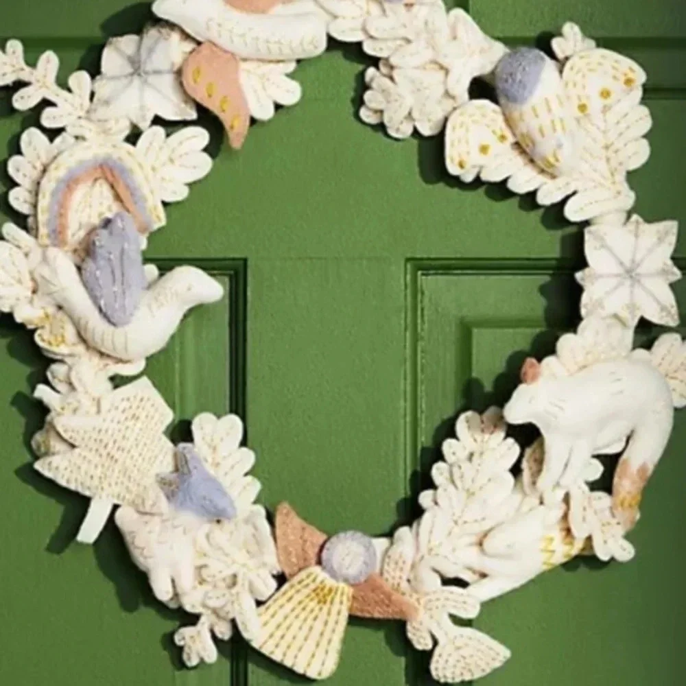 Anthropologie Wool Felt Naida Wreath